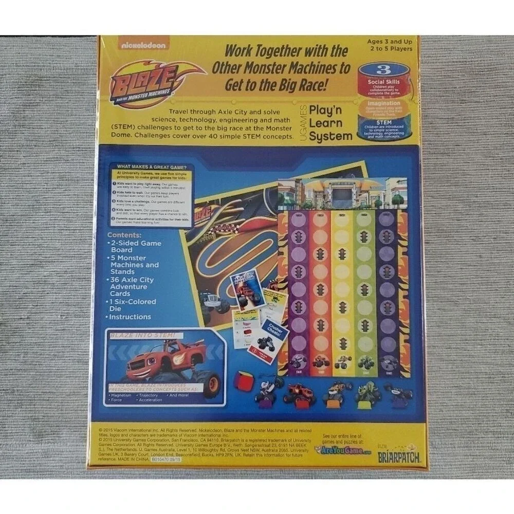 Nickelodeon Blaze and the Monster Machines‎ Axle City Adventure Board Game New
